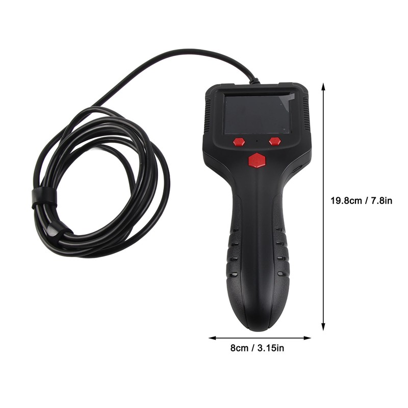 Industrial Endoscope 2.4in HD Screen Handheld ABS Housing Borescope Inspection