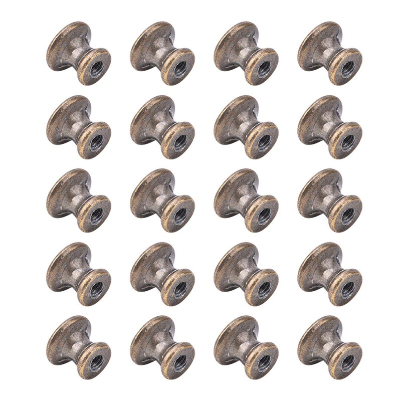 Jeanoko Set of 20 Mini Drawer Pulls Mushroom Head Handle