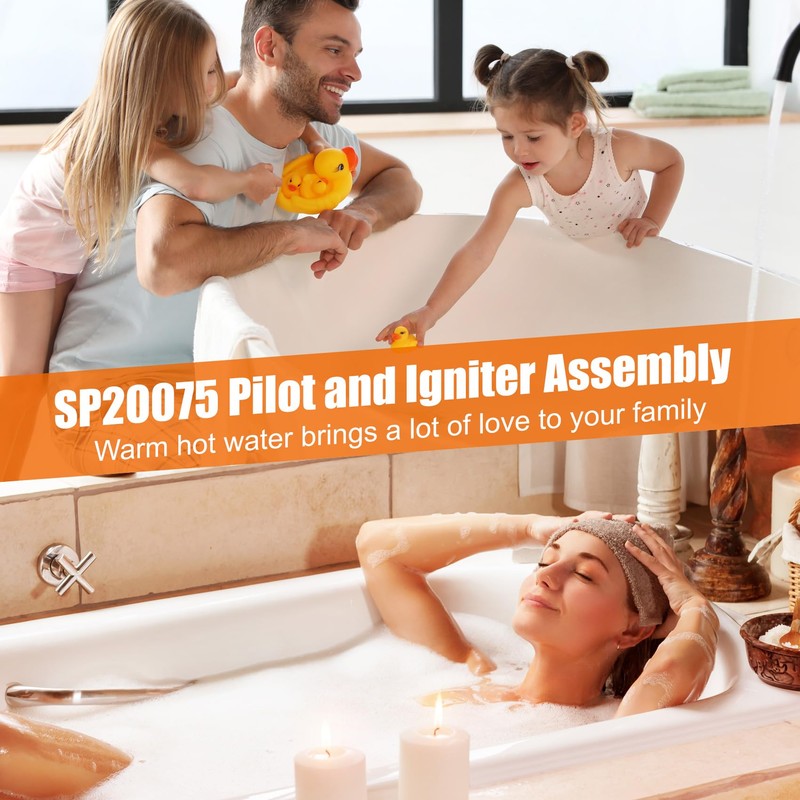 Upgraded SP20075 Pilot and Igniter Assembly Compatible with Rheem Water
