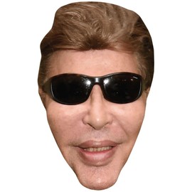 Grichka Bogdanoff (Sunglasses) Celebrity Mask, Flat Card Face, Fancy Dress Mask