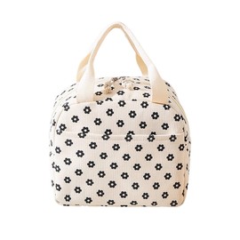 YBGGJO Lunch Bag, Insulated Bag, Large Capacity, Floral Pattern, Insulated, Thermal, Lightweight, Cute, Stylish, Handbag, Drink, Picnic, Work, School, Excursion, Flower Viewing, Sports Festival, Club