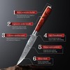 YFWOOD Steak Knives Set of 4, 4.8 Inch Non Serrated