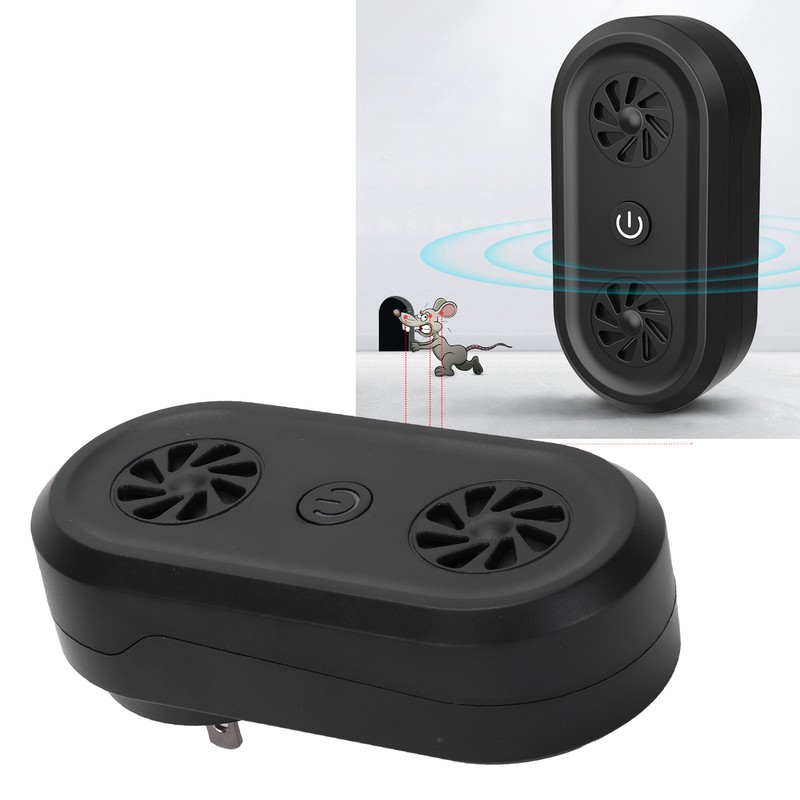 Electric Mouse Repellent Household Ultrasonic Mice Rat Rodent Repeller Black