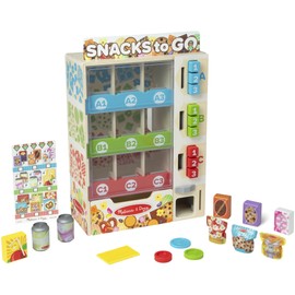 Melissa & Doug Sort, Stock, Select Wooden Vending Machine Play Set, Wooden Toy Play Food for Boys and for Girls 3+