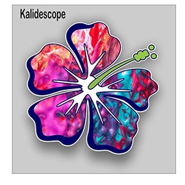 Vinyl Junkie Graphics Hibiscus Flower sticker/decal (kalidescope)