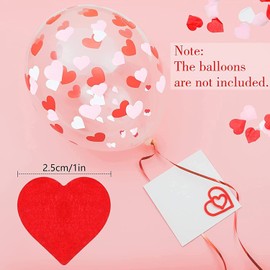 Pack of 6000 Confetti Wedding Probuk 2.5 cm Red & Pink & White Multicoloured Hearts Tissue Confetti Confetti Party Decoration Tissue Paper Confetti for Birthday, Wedding, Anniversaries, Gift Boxes,