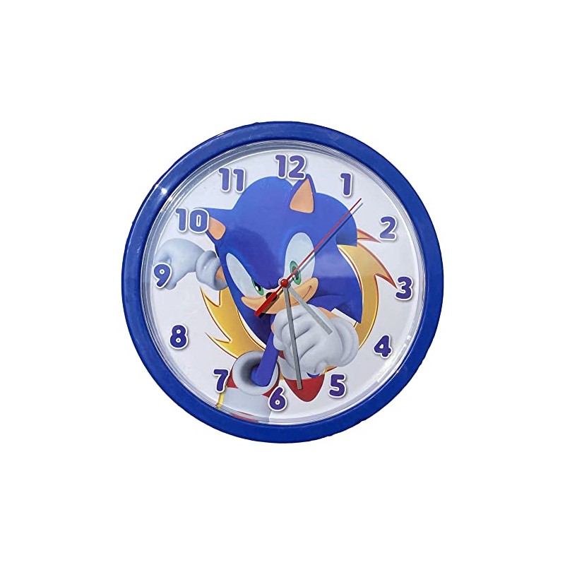 CARTOON Sonic Analog Wall Clock for Kids 25cm for Children's