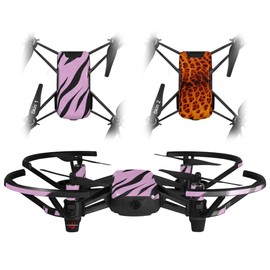 Skin Decal Wrap 2 Pack for DJI Ryze Tello Drone Zebra Skin Pink Drone NOT Included
