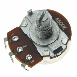 Dopro 5pcs Audio Guitar Pots Tone 500K Electric Guitar Large Pots 24mm Base with Short Split Shaft Guitar Potentiometer A500K