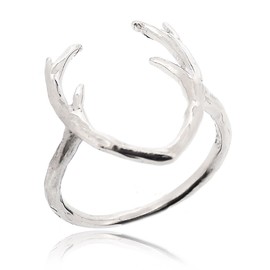 Sovats Cute Deer Ring For Women 925 Sterling Silver Rhodium Plated - Simple, Stylish &Trendy Nickel Free Ring, Size 5