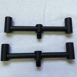 NGT FRR-BB-ALI-2ROD-13CM-BLK Aluminium Buzz Bar In Black - 2 Rod, 13cm Fixed - Black, 13cm
