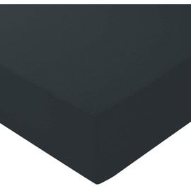 100% Brushed Cotton Flannelette 40CM/16 Extra Deep Fitted Sheets in 12 Colours Single Double King Super King (charcoal, King)