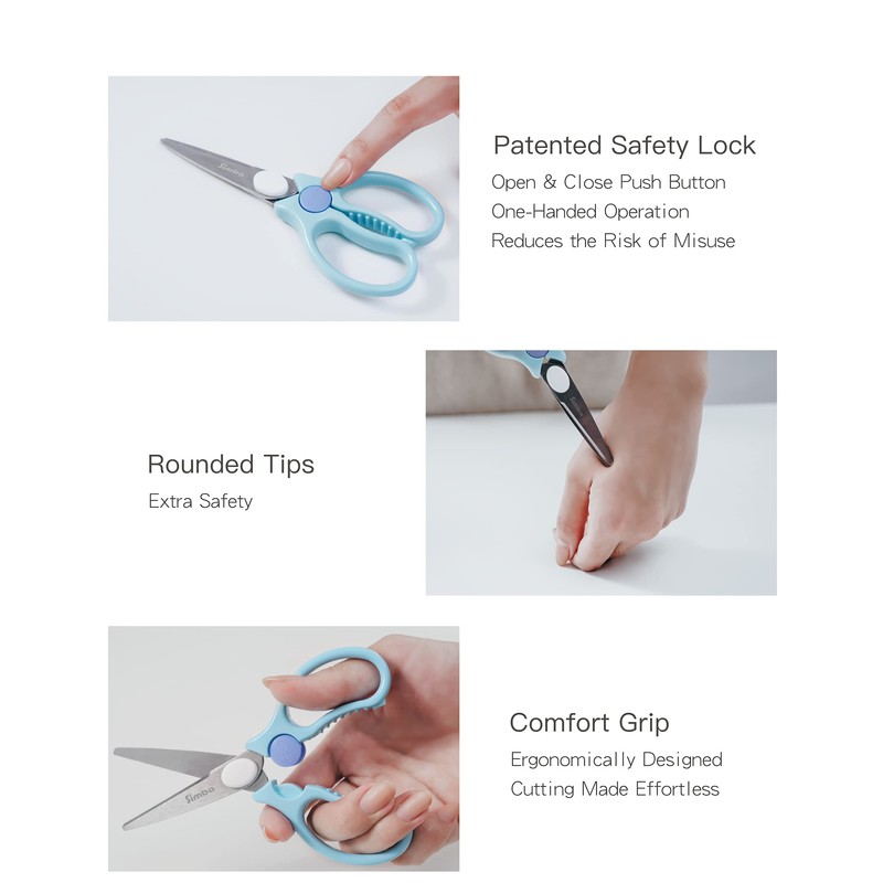 Simba Premium Portable Safety Food Scissors (Pink)