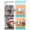 I-EASYDWW 3 Inch Keyed Hasp Lock for Cabinets & Small