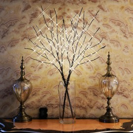 nicedepot Lighted Branches for vases Prelit Branches 33IN 100 LED Fairy Lights Battery Operated Lighted Twigs Branches for Xmas Christmas Decorations Indoor Outdoor Home Office Party Decorations
