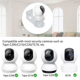 TEKCAM Metal Ceiling Mount Bracket 2 Pack Compatible with TP-Link Tapo C200/C210/C220/Tc70, Kasa Ec70/Kc410s Security Cameras
