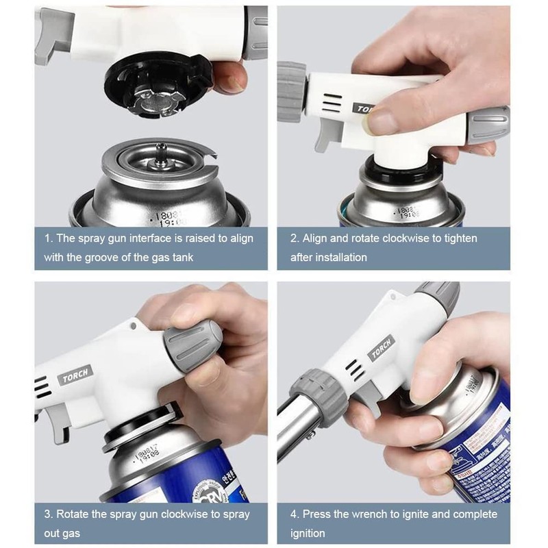 ANPTGHT Butane Torch Kitchen Blow Lighter Master Torch with Safety