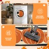 SHACOS Fall Orange Pumpkins Black Beige Stripes Kitchen Rug Sets