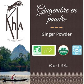 KHLA - Ginger Powder - Organically Produced and Fair Trade - 90g tube