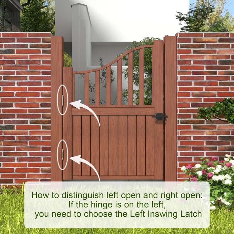 Double Side Gate Latch, Heavy Duty Left Swinging Door Latch