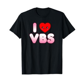 Cute Pink Kawaii I Heart Vacation Bible School I Love VBS T-Shirt