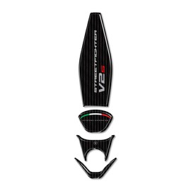 labelbike - 3D Sticker Motorcycle Tail Protection and Decoration in Resin Compatible with Ducati Streetfighter V2 V2S 2025 Color Carbon Red