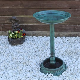 CLGarden Bird Bath VGT1 Bird Bath with Foot for Planting Antique Bowl