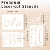 45 Pieces 175 Designs Letter Stencils for Painting on Wood,