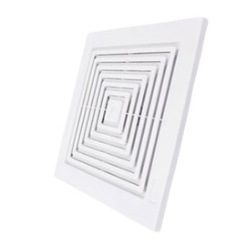 S97011723 Bathroom Ceiling Fan Grille with Springs (9 In. x 9.25 In. x 0.325 In) for Square Exhaust Fan Replacement Vent Cover, Fits Models 663 670 671 675 688 689 Ventilation Fan Cover -White