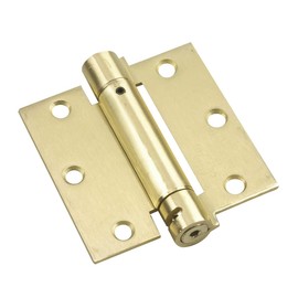 Onward 5821BR 3-1/2" Full Mortise Adjustable Spring Hinge, Brass