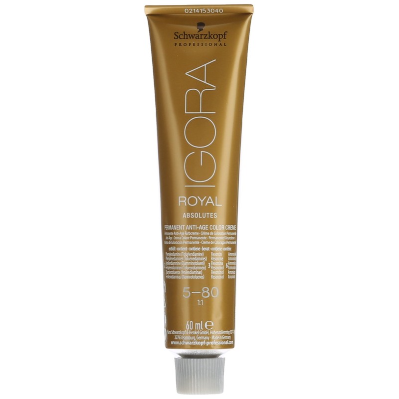Schwarzkopf Igora Royal Absolutes Permanent Anti-Age Colour Cream 5-80 Light