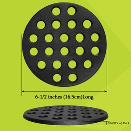 OLAMO 6.5 in Cast Iron Bottom Fire Grate for Green Egg Accessories,High Heat Charcoal Plate fit S/Mini/Medium Big Green Color Egg, Fire Grate Replacement Parts