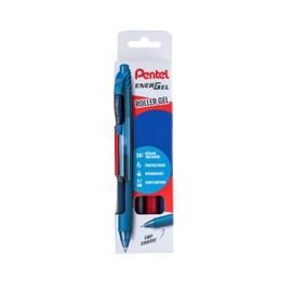 Pentel Energel X BL107 Retractable Gel Rollerball Pen Medium Point 0.7mm Black, Red, Blue and Midnight Blue (Pack of 4)