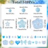 SOFPLATE 1 Box 539Pcs Blue Acrylic Assorted Beads Cute Aesthetic