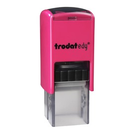 Trodat edy fix motivational stamp for teachers and educators, stamp set for motivating - 1 motif unicorn tip, German, case pink, imprint pink, self-inking, 20 x 20 mm
