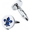 1 Pair of Royal Blue Fleur de Lily Cufflinks |