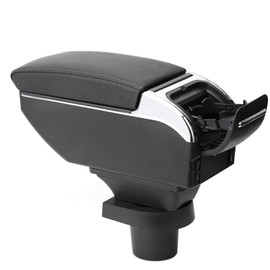 HRCHCG Compatible with Scion XD 2008-2016 Adjustable Car Center Console Armrest, Dual USB Chargers Front Rear- Leather Waterproof Car Seat Arm Support, Easy Installation
