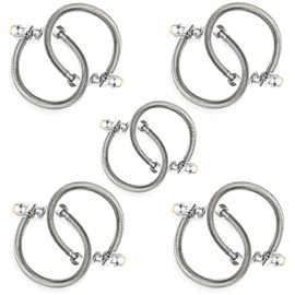 10-Pack GUOFIS Stainless Steel Braided Flexible Faucet Connector,1/2" Nominal Push-fit Angle Stop Valve x 1/2" FIP, 18-Inch Length Faucet Supply Line Hose