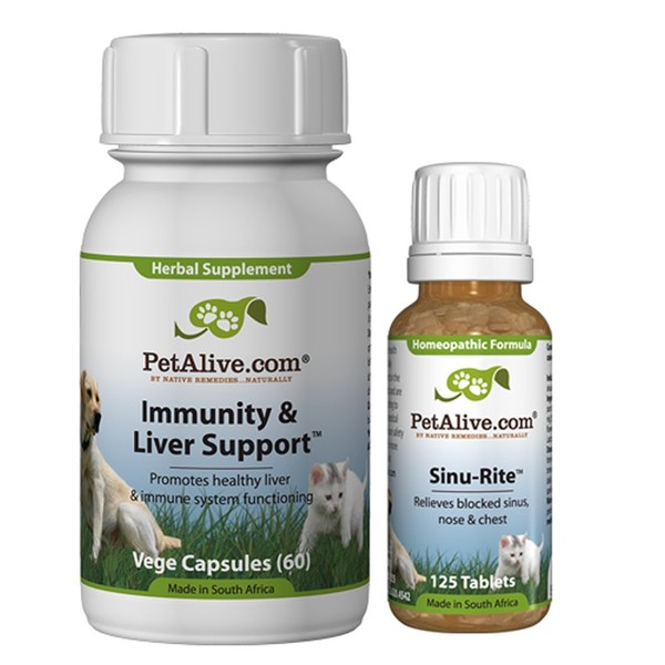PetAlive Sinu-Rite and Immunity & Liver Support ComboPack