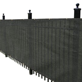 KANAGAWA 4' x 50' Black Privacy Screen Fence Heavy Duty Fencing Mesh Shade Net Cover for 4ft Wall Garden Yard Backyard