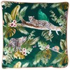 Evans Lichfield Jungle Leopard Cushion Cover, Green, 43 x 43cm