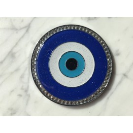 ABS Bling Evil Eye Car Crystal Decoration - Iridescent Glitter Car Emblem