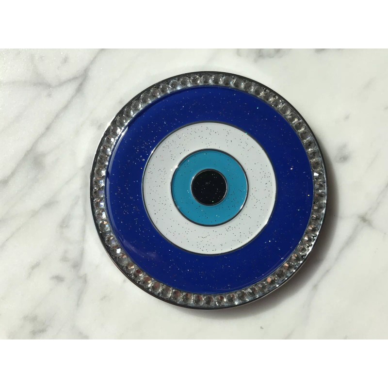 ABS Bling Evil Eye Car Crystal Decoration - Iridescent Glitter