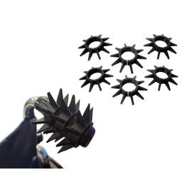 Wheelchair Handle Grip Spikes for Personal Safety, Bolt On & Removable - Set of 6 (7/8 Inch ID - Slip On)