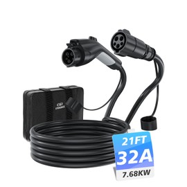 EVDANCE J1772 Extension Cable, EV Charger Extension Cord 32A 21FT Charging Cable for Electric Vehicle 110V-240V Compatible for All SAE J1772 Chargers (32A - 21FT)