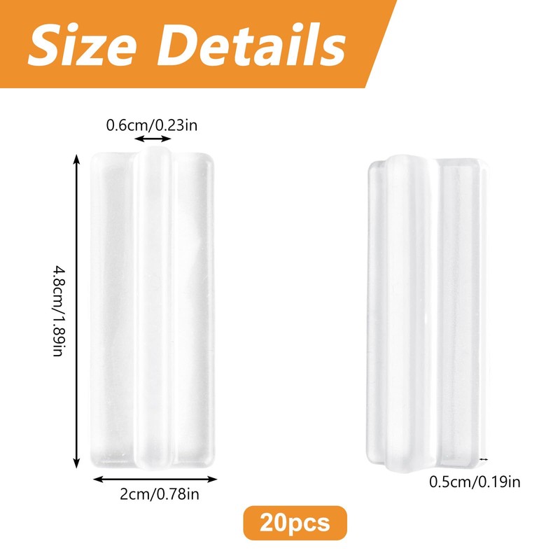 MOROBOR Mini Self-Stick Instant Cabinet Drawer Pulls, 20pcs Clear Silicone