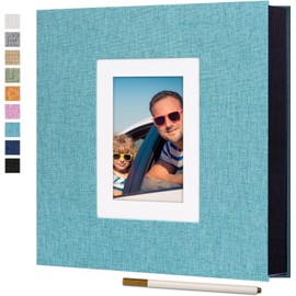 Raoendis Album, Stick-on Type, Black Mat, 20 Sheets, 40 Pages, Holds 200 Large Sizes, Holds 200 Large Sheets, DIY, L, KG, 2L, A4 Photo Storage, Handmade Photo Album, Free Mat, Photo Book, Linen, Baby