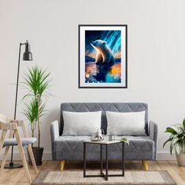 MOGTAA Panda Diamond Art Kits for Adults, 5D Full Drill Diamond Painting Kits for Adults Beginner, DIY Animal Round Diamond Dots for Adults, Gem Art Home Wall Decor 12 X 16Inch