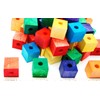 Parrot toys Colored Wooden Wood 48 Pcs. Blocks Parts for