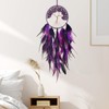 RAGKUU Black and Purple Dream Catcher Wall Decor Crystal Tree